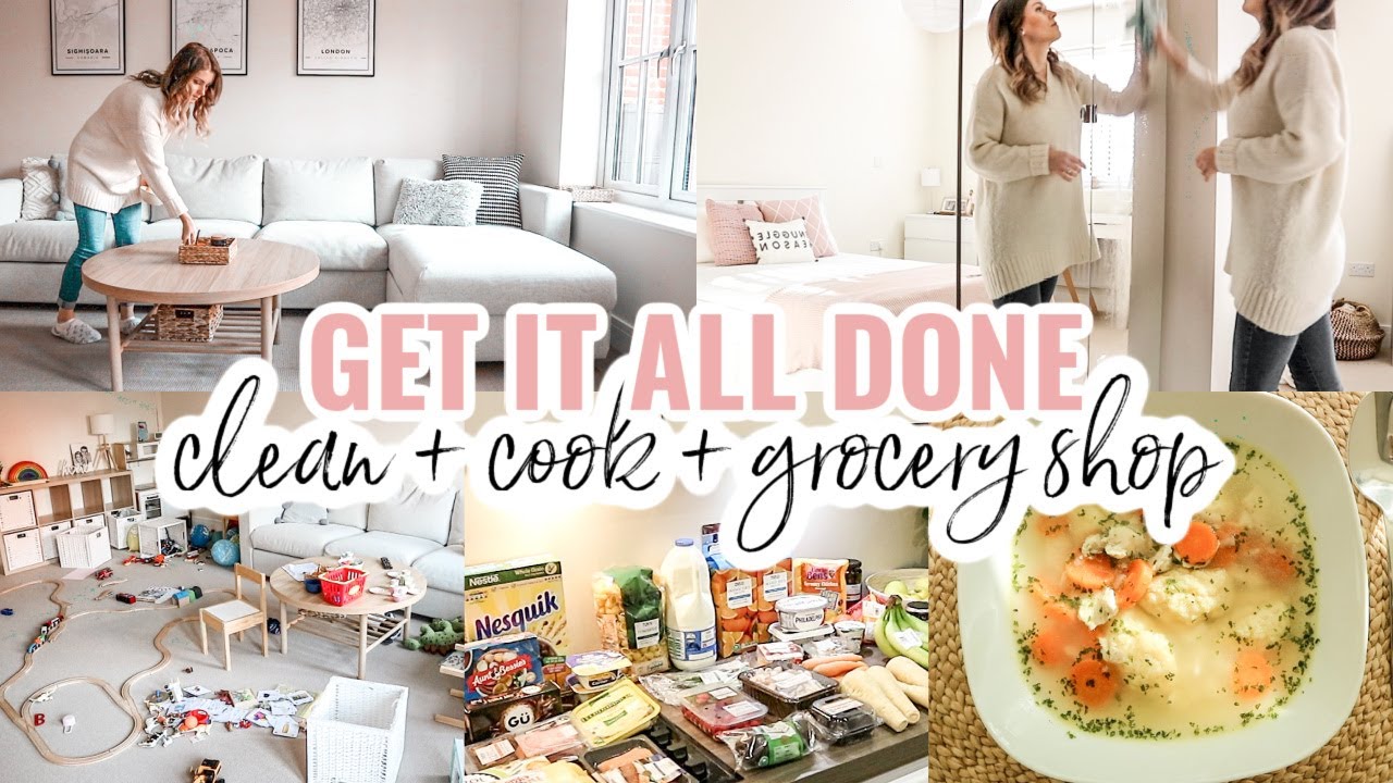 GET IT ALL DONE CLEAN WITH ME 2020 | CLEANING MOTIVATION, COOK WITH ME, GROCERY SHOPPING