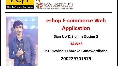 Web Project Task 02 | 1st Year | Semester 01 | Java Institute | Navindu Tharaka