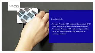 How to operate a Digilock VERSA RFID lock