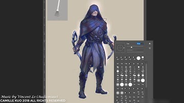 assassin character concept design creating process time lapse
