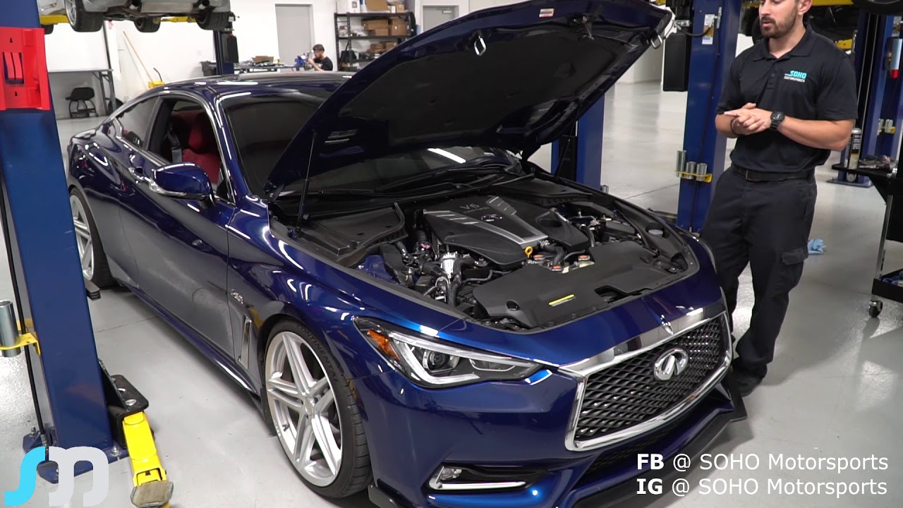 SOHO Motorsports Infiniti Q60 Update ~ Lower Down Pipes ! Exhaust