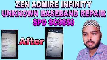ZEN ADMIRE INFINITY UNKNOWN BASEBAND REPAIR SPD SC9850