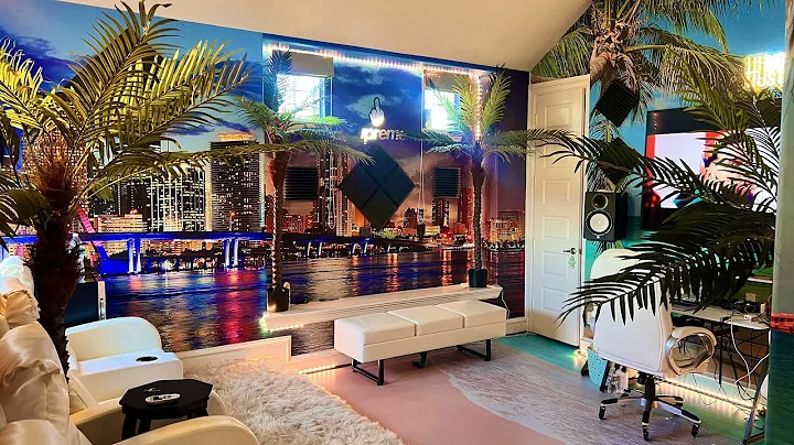 Epic Miami Beach Theme Home Studio | FULL TOUR