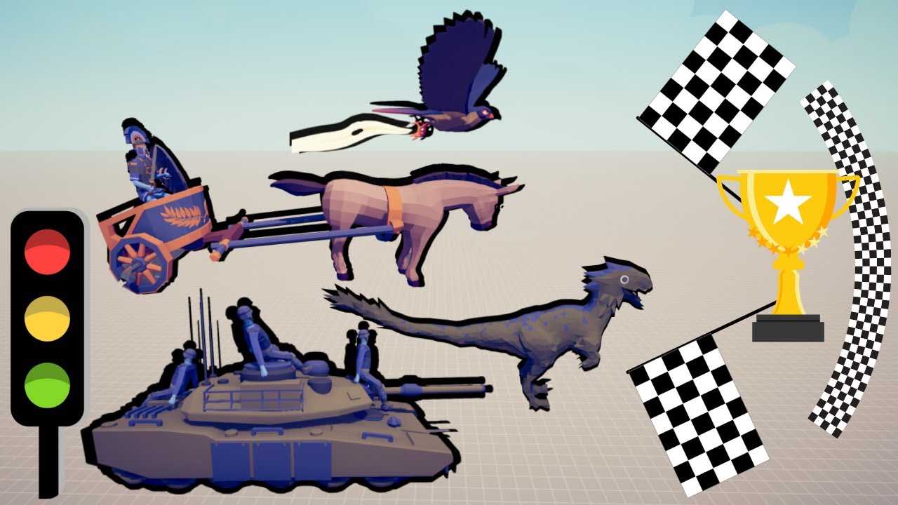 Tab Cart Races PLATFORM RACE WHO IS THE FASTEST UNIT? Totally Accurate Battle ...