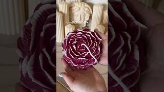 Huge Peony Candle With Magenta Color