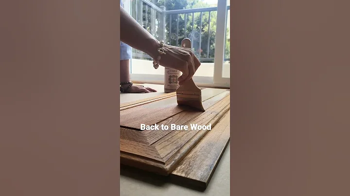 Take Old Orange Oak Cabinets Back Bare Wood Without Sanding Down