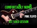 how to play "Comfortably Numb" first guitar solo by Pink Floyd | lesson tutorial | LESSON