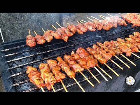 Thai street Food - Thai grilled Chicken recipe - declicious thai food