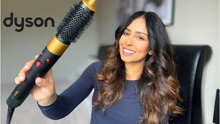 Dyson Air Wrap Long Tutorial || Easy Blowout Routine For Thick & Frizzy Hair