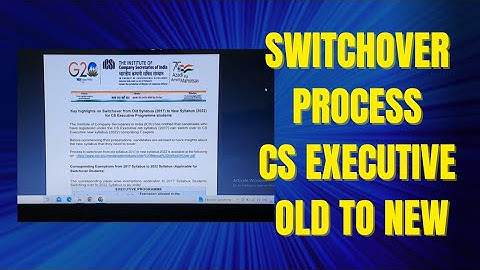 How to apply for switchover from old syllabus to new syllabus| Complete Process| #icsi #csexecutive