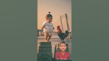 Ai generated animated video | a healthy little baby boy fighting with hen #ai #cute #trendingshorts
