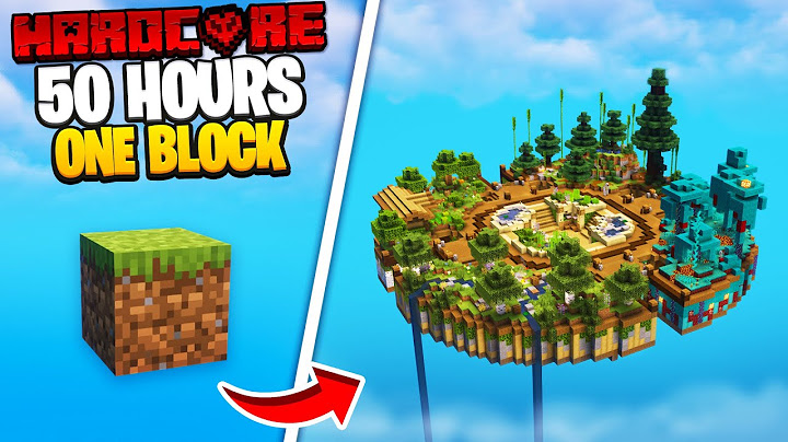 I Survived 50 HOURS on ONEBLOCK in Hardcore Minecraft