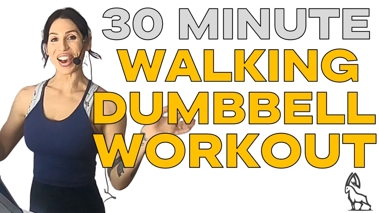 30-Min Walking Dumbbell Workout 💪 Low Impact Full-Body Burn