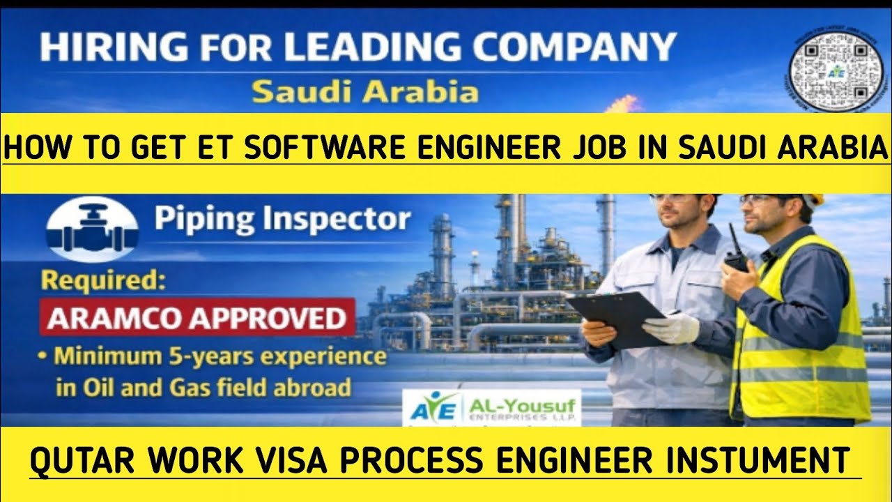 How to get Software engineer Job in Saudi Arabia Qutar Work Visa Process Engineer Instument 