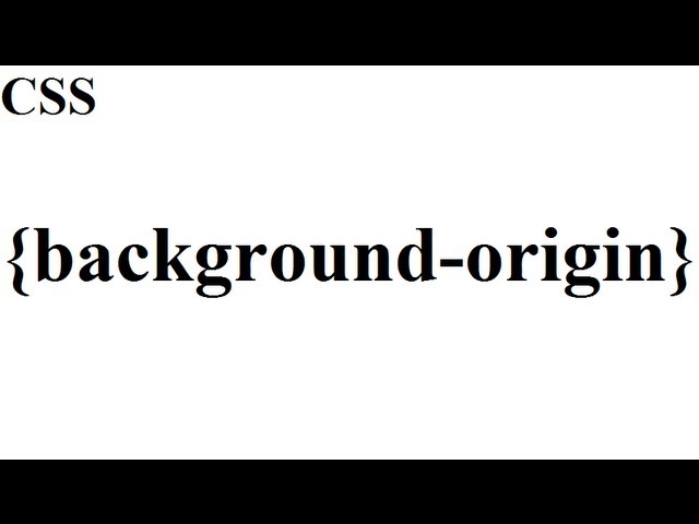 CSS how to: background origin - YouTube