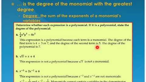 6.1 Operations w/ Polynomials Part 2