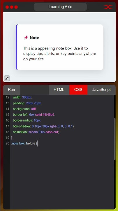 Note Box | HTML CSS - YouTube
