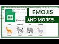 Amazing spreadsheets with Emojis Symbols and more