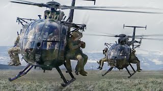 US Special Forces Perform Crazy Moves With Tiny MH6M Helicopters