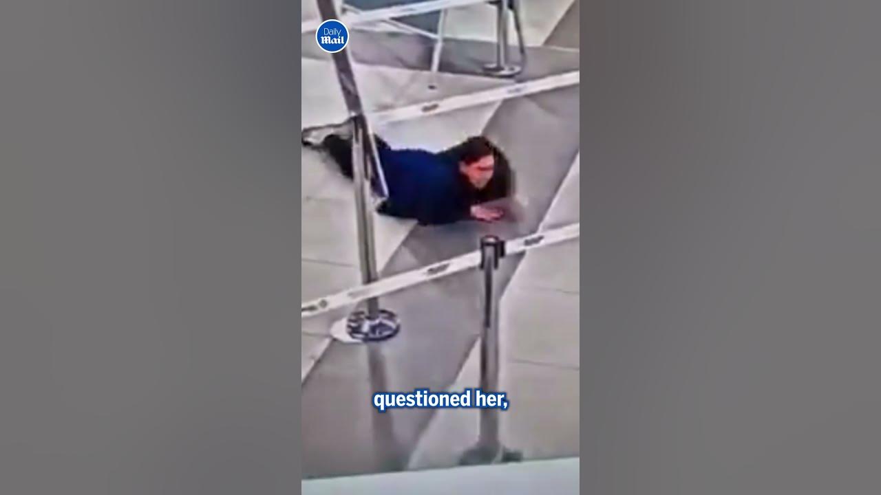 Shocking footage shows woman sneaking through airport security