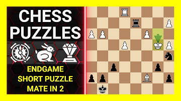 Chess Puzzles to Practice. Themes: Endgame, Short puzzle, Mate in 2. Learn Chess