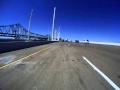 Driving across the new San Francisco Bay Bridge on my motorcycle