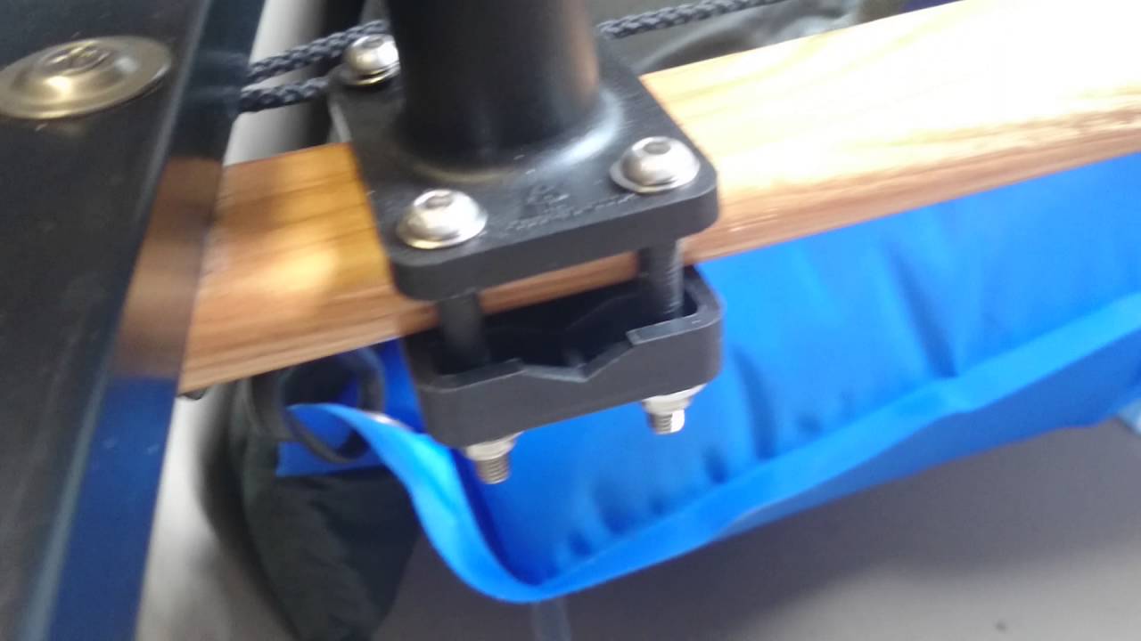 Canoe Rod Holder, cheap alternative to Scotty - YouTube