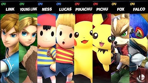 Link and Young Link VS Ness and Lucas VS Pikachu and Pichu VS Fox and Falco Smash Bros Ultimate