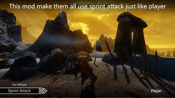 skyrim mod:sprint attack