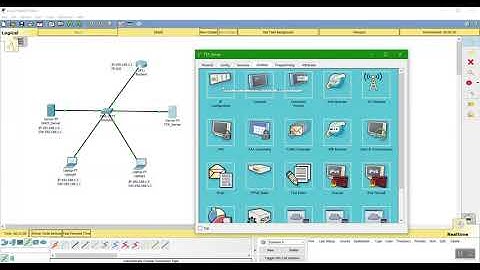 DHCP/WEB/DNS/FTP/SMTP server set up in Cisco Packet Tracer