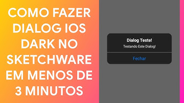 COMO FAZER UM DIALOG TEMA iOS (ESCURO) NO SKETCHWARE | iOS DIALOG
