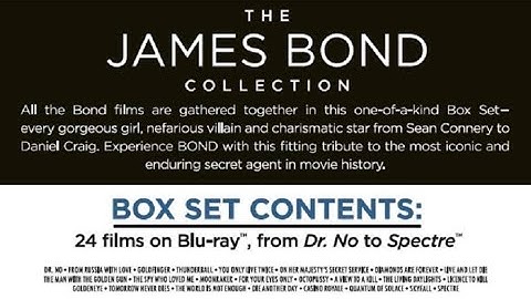 Why I think you should buy “The James Bond Blu-ray collection.”￼