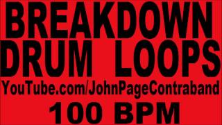 Breakdown Drum Track Loops 100 bpm Backing Jam