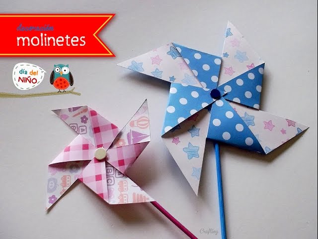 Molinetes Papel CRASPIRE 48 Unidades - Manualidades Niños Proyectos DIY
