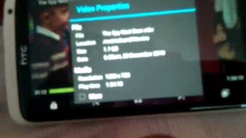 HTC One X playing 720p .mkv movie flawlessly!