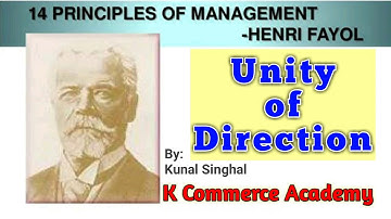 Unity of Direction II Principles of Management V-7