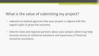 Knowledge Bites Session 10: How do I submit a project to the CEDS process?