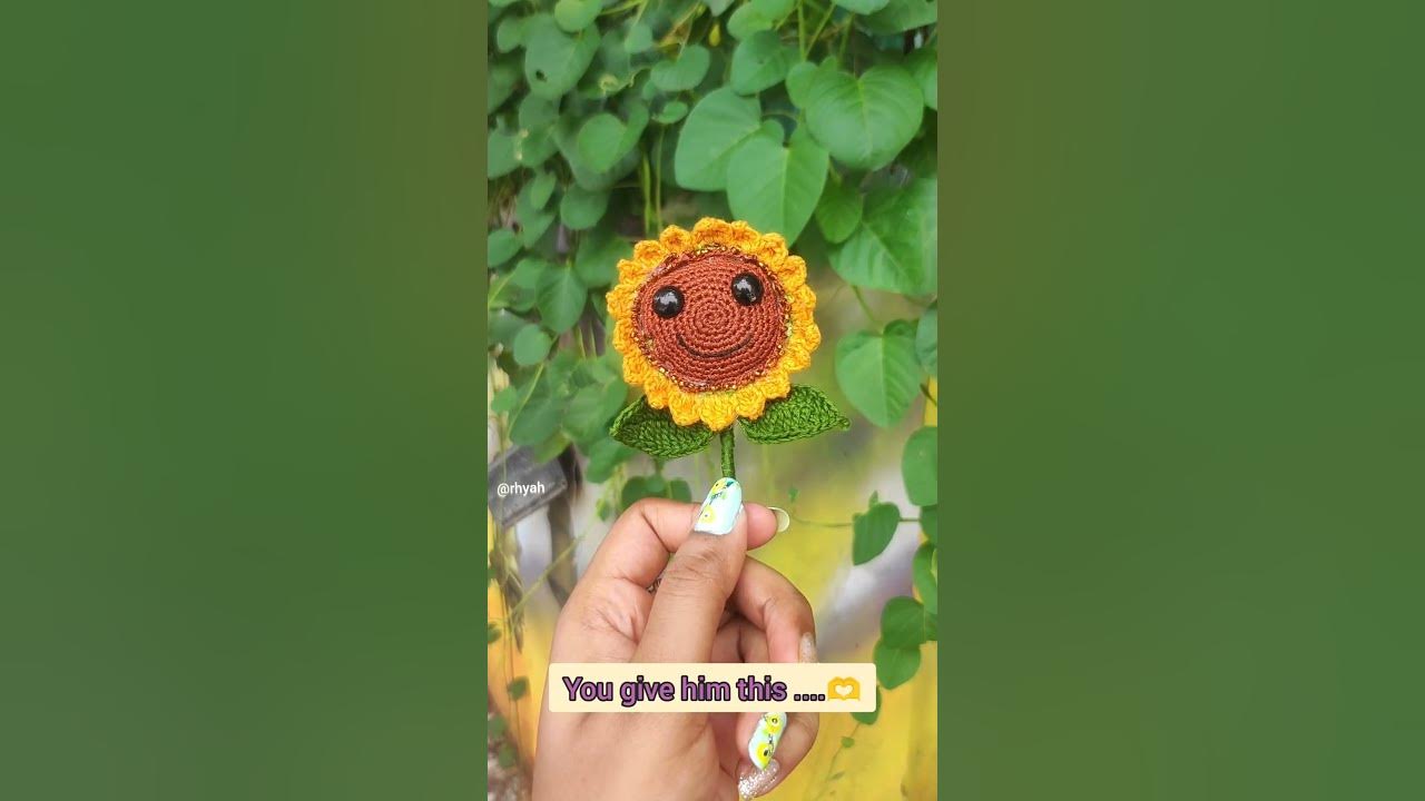 crochet sunflower 🌻#coversong #song #crochet #Diy