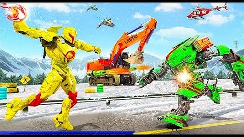 Snow Excavator Deer Robot Car Tutorial | Rescue City Excavator Deer Android GamePlay | By Game Crazy