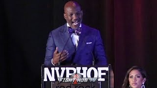 BERNARD HOPKINS PREACHES IMPORTANCE OF DEFENSE AT 2019 HALL OF FAME SPEECH