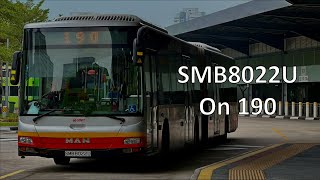 [SMRT] SMB8022U ~ Bendy Ride on 190 - MAN NG363F A24 Gemilang
