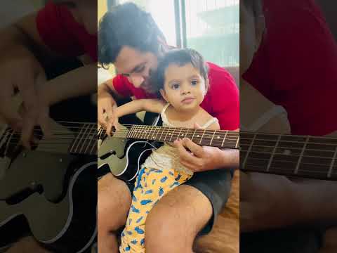 Playing guitar lessons 😉😀#shorts #cutebaby #baby #cute #viral #youtubeshorts