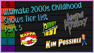 My Ultimate 2000s Childhood Shows Tier List (Part 5)