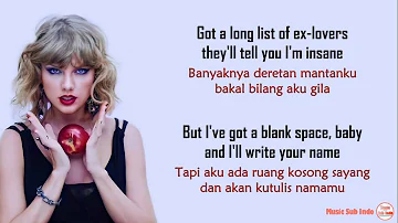 Taylor Swift - Blank Space (Taylor's Version) | Lirik Terjemahan Indonesia