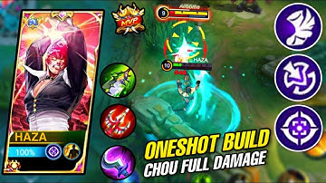 NEW META!! CHOU FULL DAMAGE ONESHOT BUILD😱(ATK DAMAGE HACK) | CHOU BEST BUILD 2023 | MOBILE LEGENDS