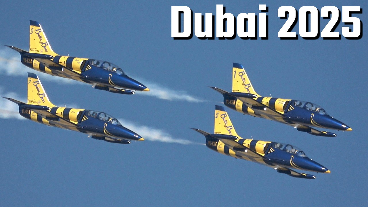 Dubai Airshow 2025 Baltic Bees Jet Team - YouTube