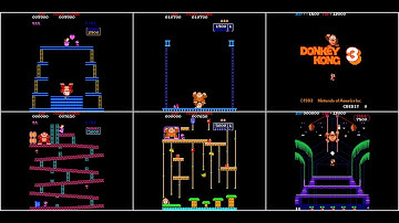 Donkey Kong, Donkey Kong Jr. & Donkey Kong 3 (1 Loop)