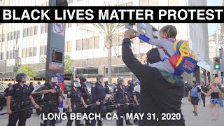 Blm protest in long beach california over death of george flyod and
police brutality. peaceful protest, riots, looting, shooting
protestors police...