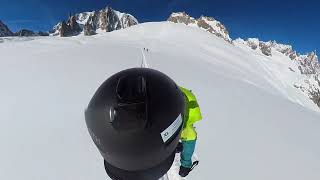 Vallee Blanche 2024, Powder Day, a tour up to the Italian side, and a ski back to the refuge