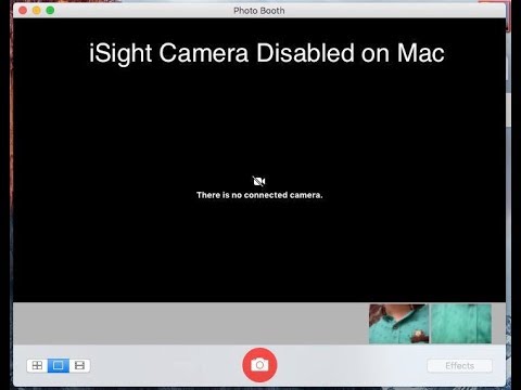 there is no connected camera macbook photo booth